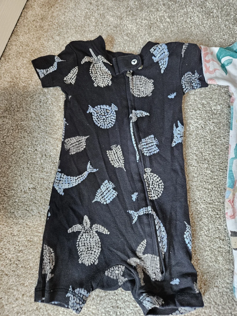 Burts Bees Baby Short Sleeve Romper Pajamas Bundle Of 4 - Assorted Size 6-9 M